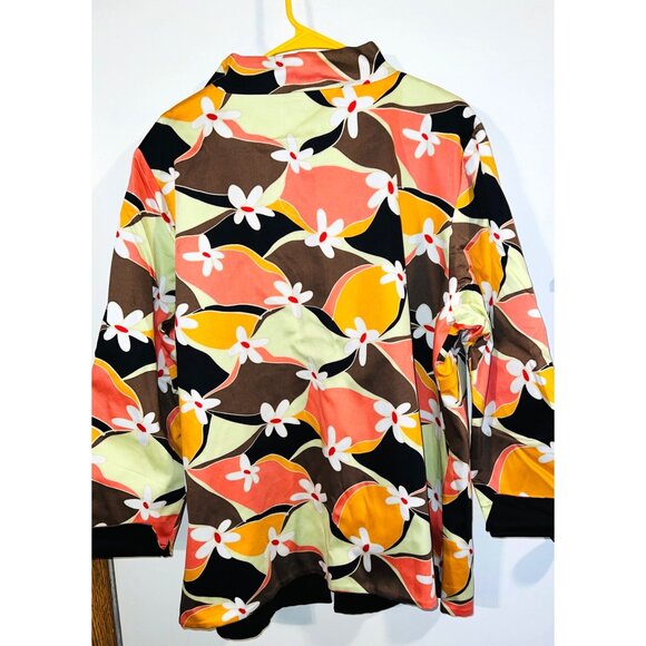 New Patrick Christopher Selections Womens Floral Print Jacket 2X - Picture 2 of 3